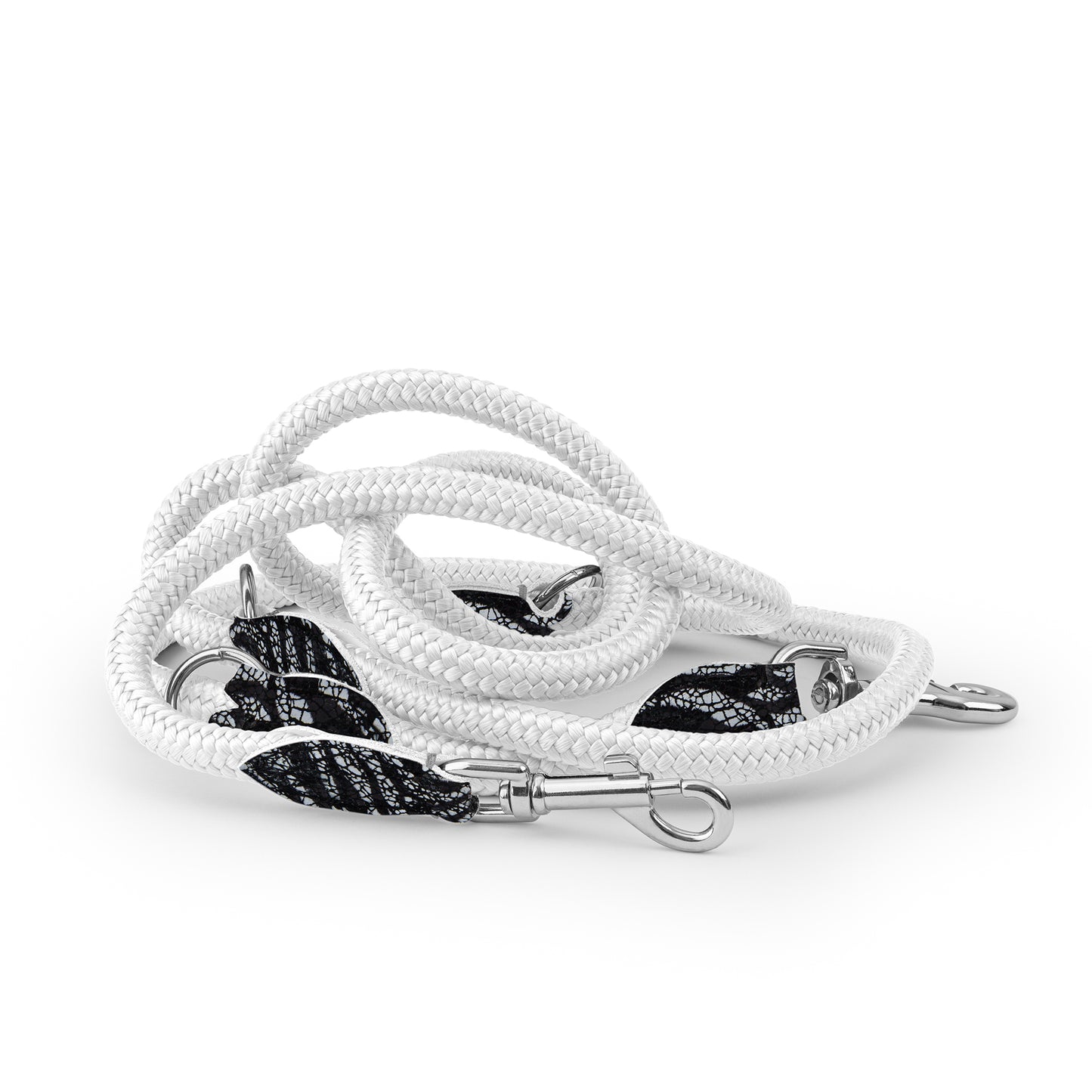 Zebra Leather Accent Cord Leash